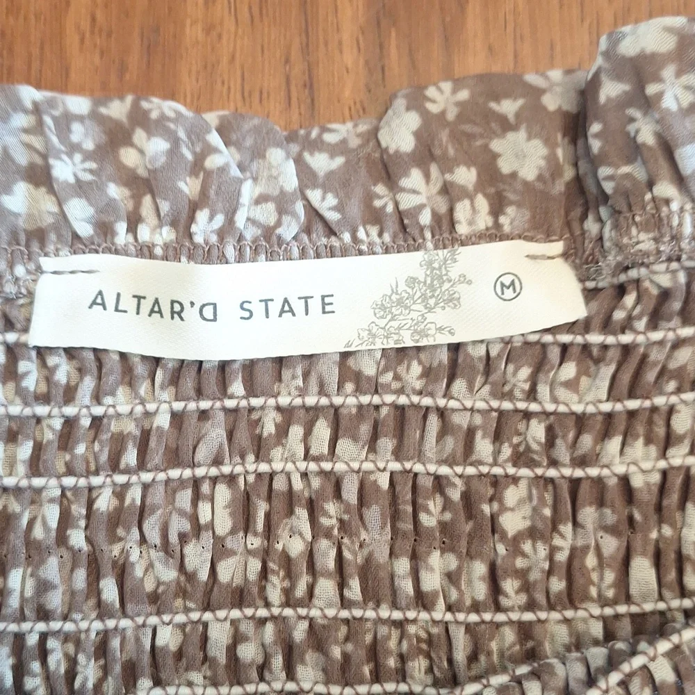 Altard State Skirt Smocked Skirt Medium - Picture 3 of 3